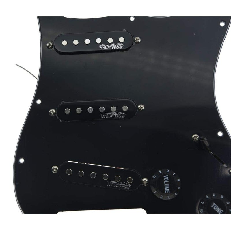 KAISH Black 3Ply Loaded Electric Guitar Pickguard Prewired Pickguard with Wilkinson Pickups for USA/Mexico FD Stratocaster - Image 4